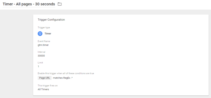 Timer Trigger in Google Tag Manager